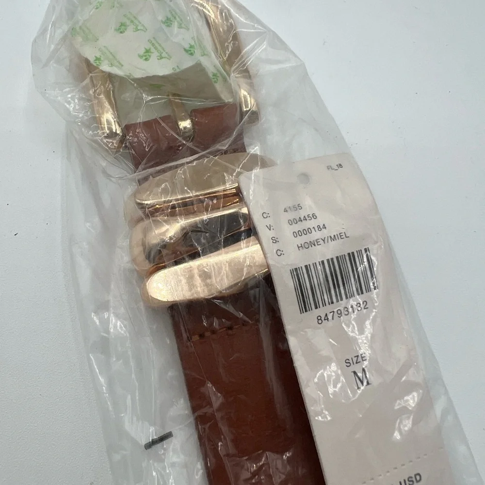 NWT Anthropologie Keeper Be Honey Leather‎ Belt- Medium